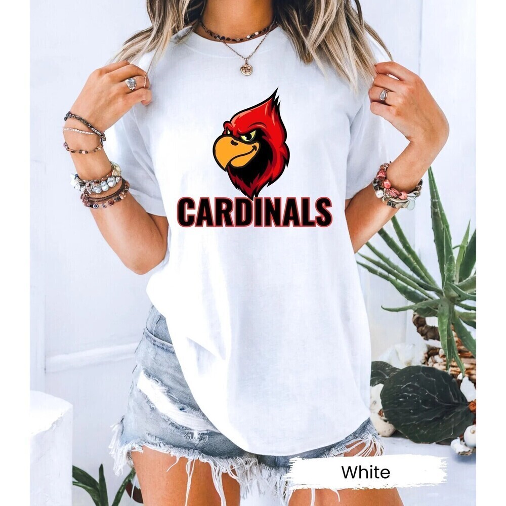 Cardinals Mascot Game Day Spirit Graphic Unisex T-Shirt